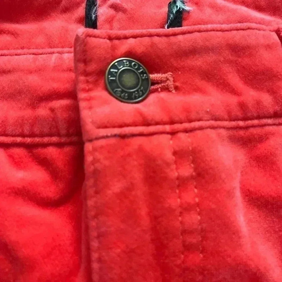 ❤️2/$50❤️[10]Talbot Coral Red Velveteen Straight  Pants - Picture 10 of 11